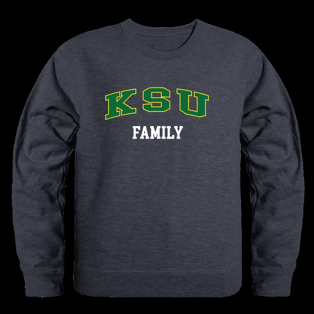 572-432-HCH-02 Kentucky State University Thorobrettes Family Crewneck Sweatshirt, Heather Charcoal - Medium -  W Republic