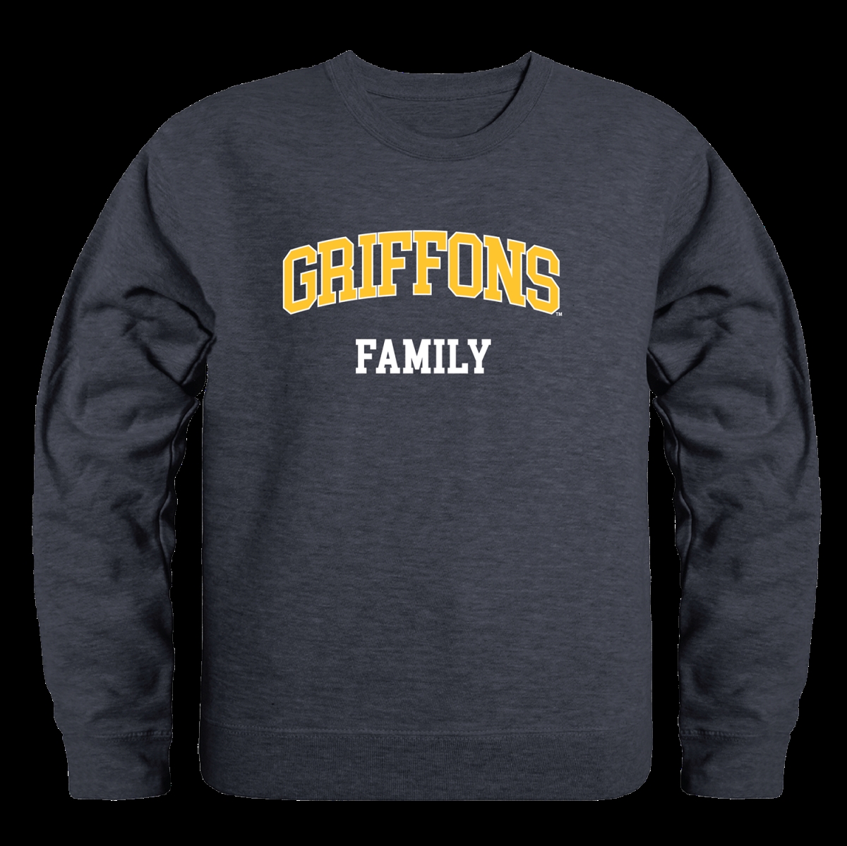 572-439-HCH-02 Missouri Western State University Griffons Family Crewneck Sweatshirt, Heather Charcoal - Medium -  W Republic