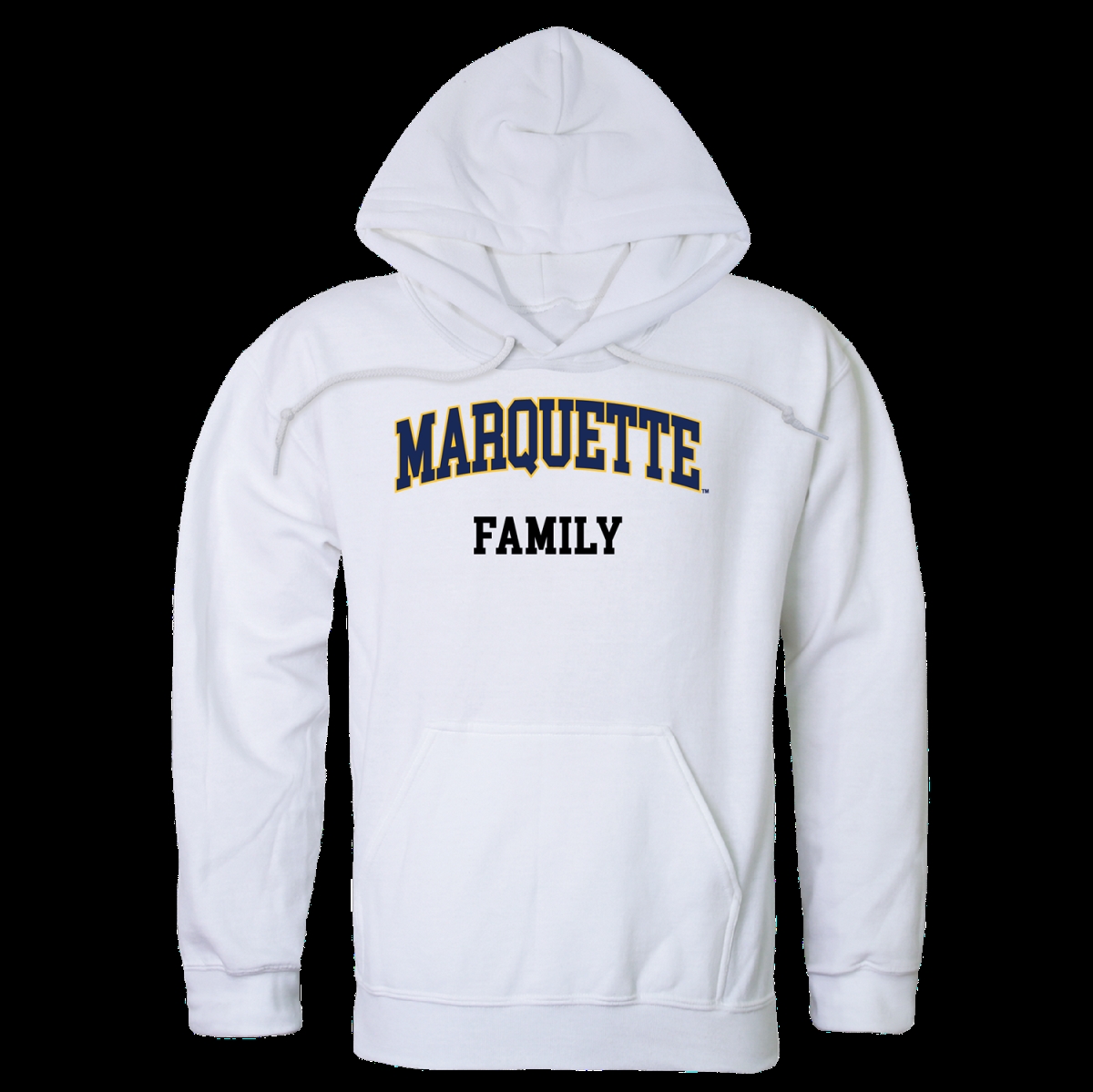 573-130-WHT-02 Marquette University Golden Eagles Family Hoodie, White - Medium -  W Republic