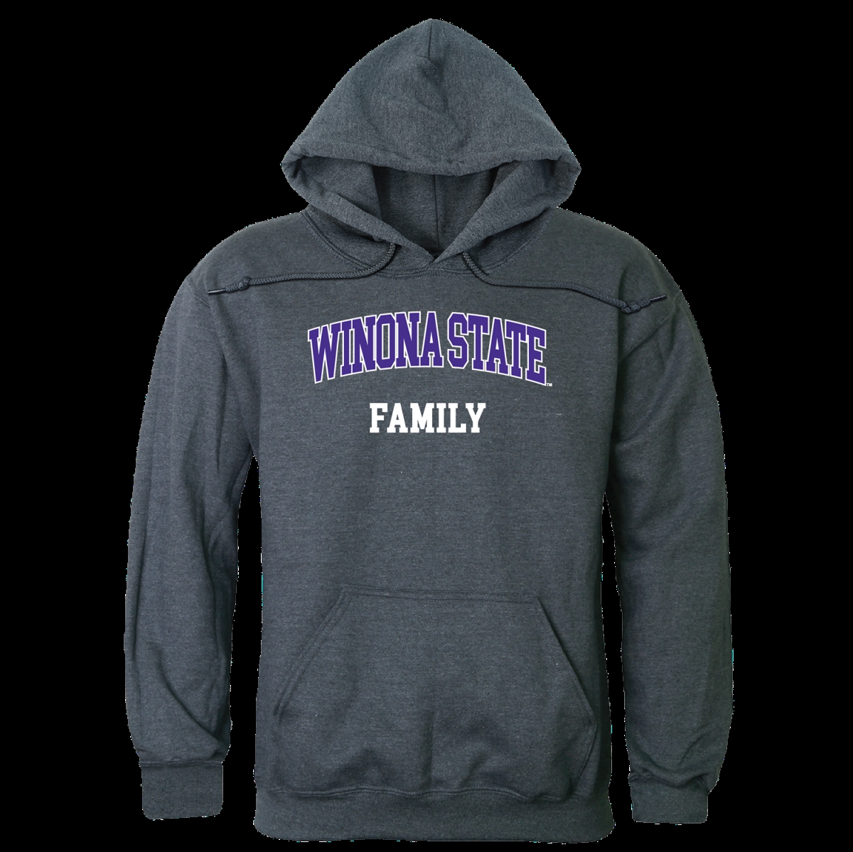 573-408-HCH-05 Winona State University Warriors Family Hoodie, Heather Charcoal - 2XL -  W Republic