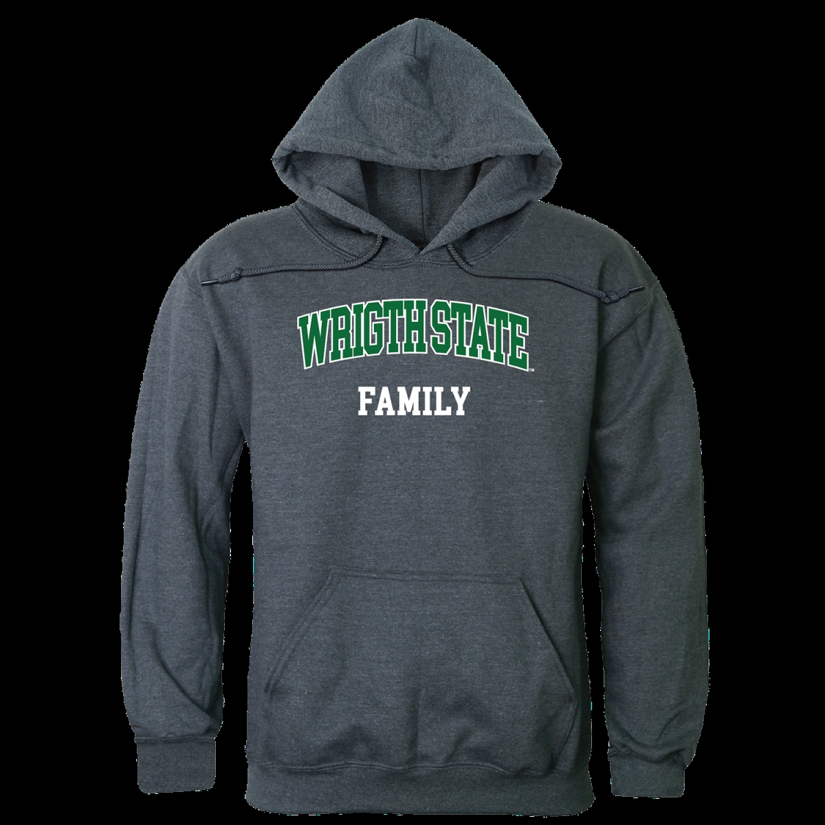 573-416-HCH-05 Wright State University Raiders Family Hoodie, Heather Charcoal - 2XL -  W Republic