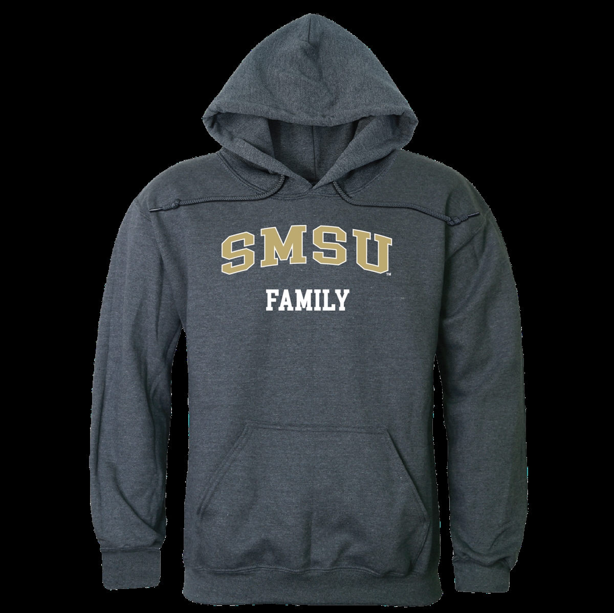 573-674-HCH-05 Southwest Minnesota State University Mustangs Family Hoodie, Heather Charcoal - 2XL -  W Republic