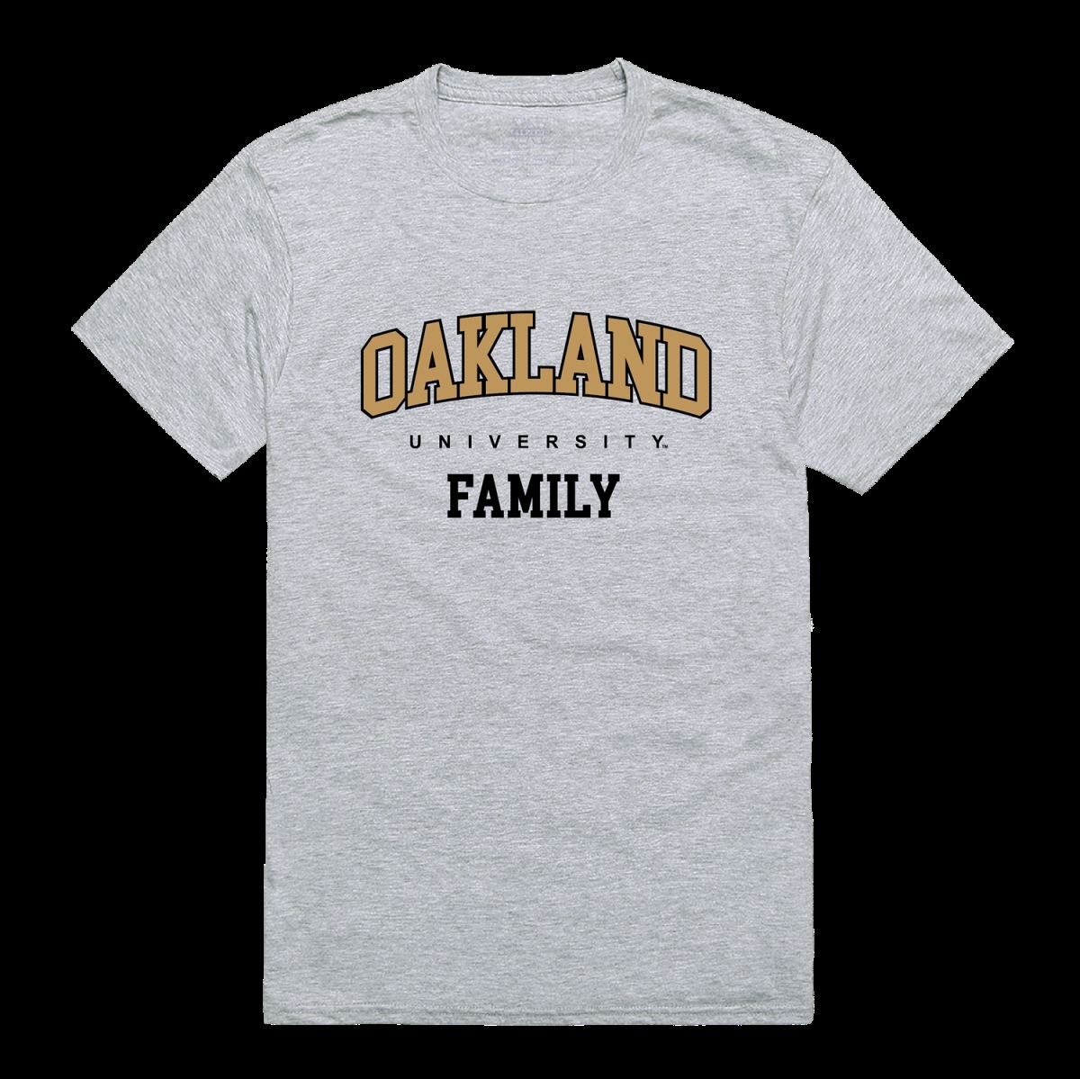 571-359-HGY-05 Oakland University Golden Grizzlies Family T-Shirt, Heather Grey - 2XL -  W Republic