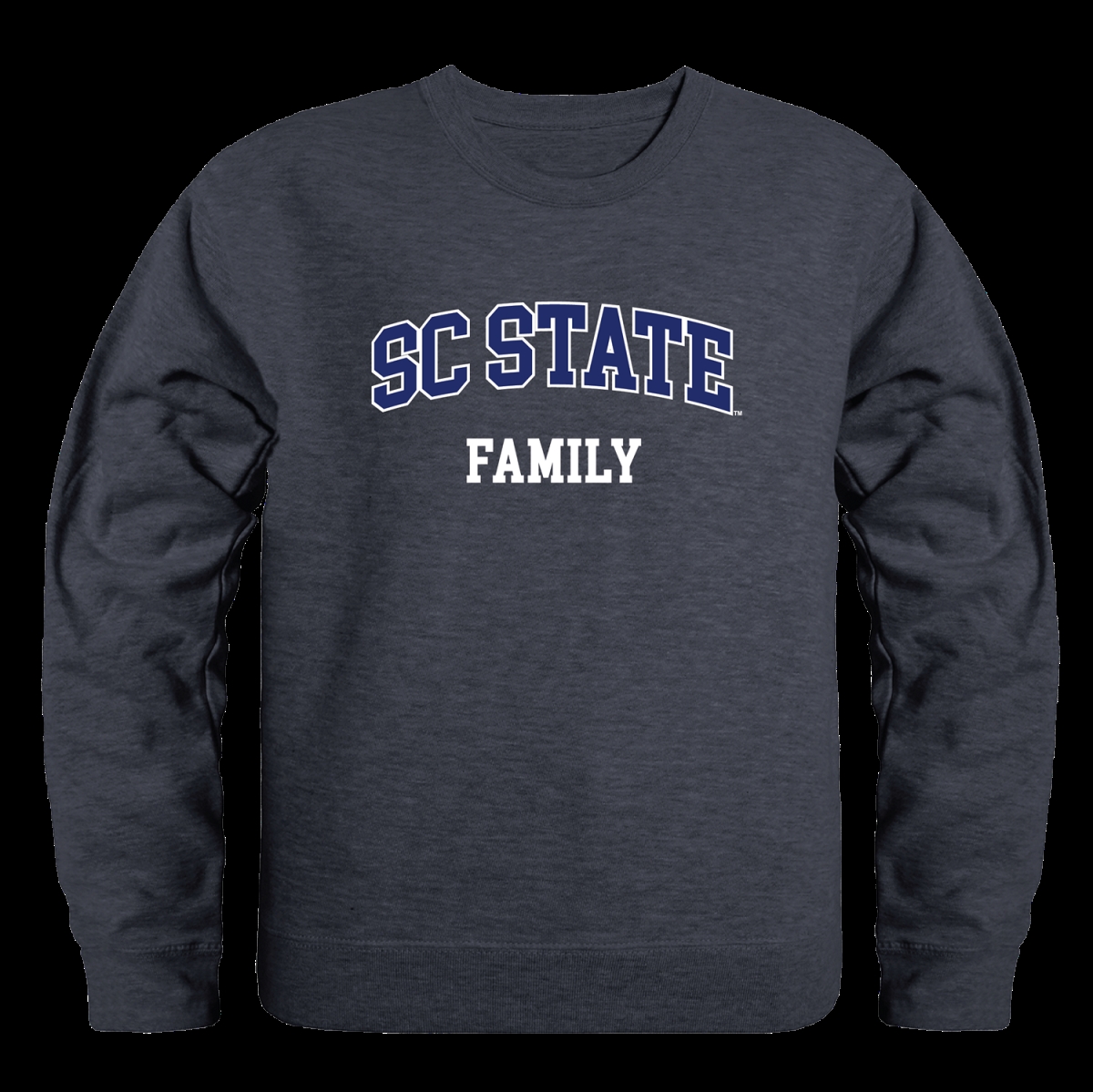 572-384-HCH-02 South Carolina State University Bulldogs Family Crewneck Sweatshirt, Heather Charcoal - Medium -  W Republic