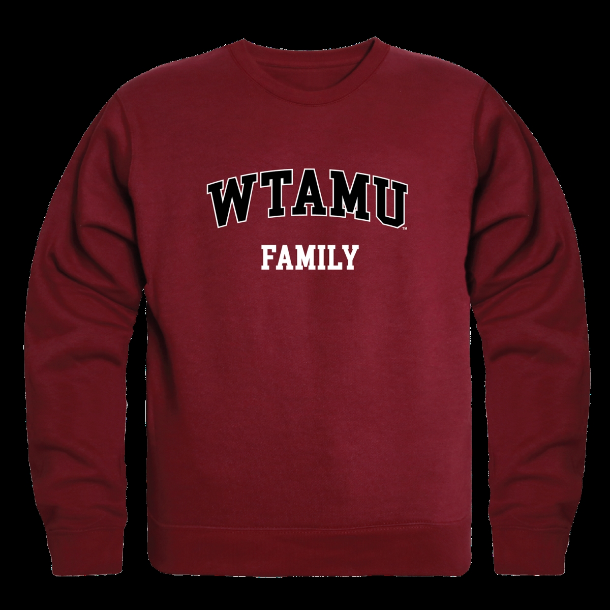 572-403-MAR-02 West Texas A&M University Buffaloes Family Crewneck Sweatshirt, Maroon - Medium -  W Republic
