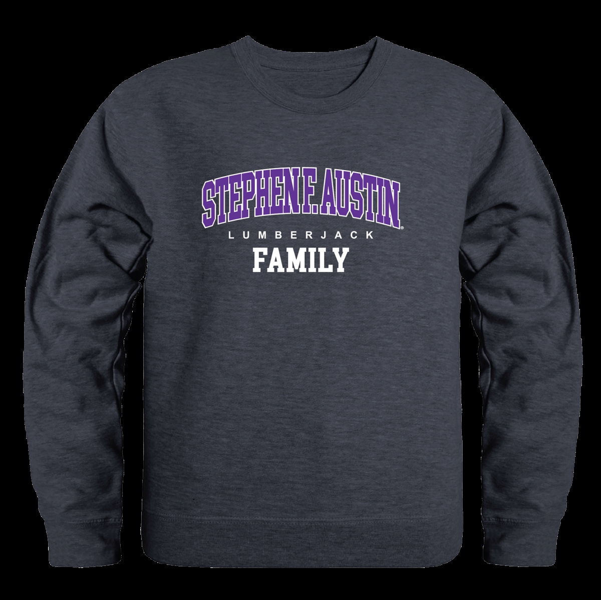 572-238-HCH-02 Stephen F. Austin State University Lumberjacks Family Crewneck Sweatshirt, Heather Charcoal - Medium -  W Republic