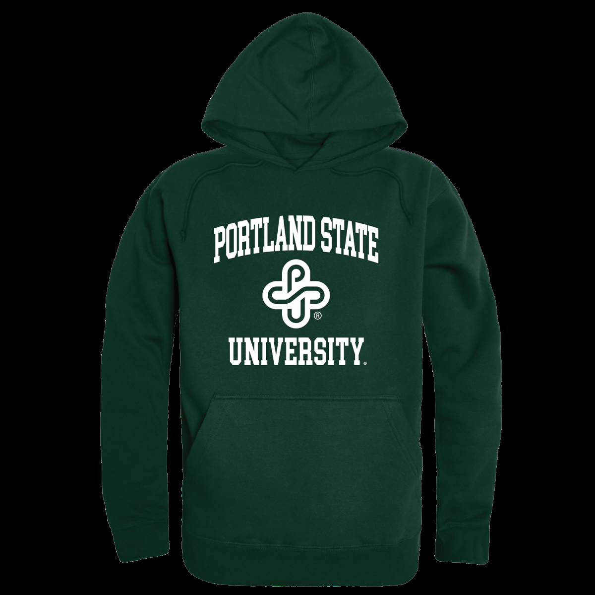 569-229-FOR-02 Portland State University Vikings Seal Hoodie, Forest Green - Medium -  W Republic