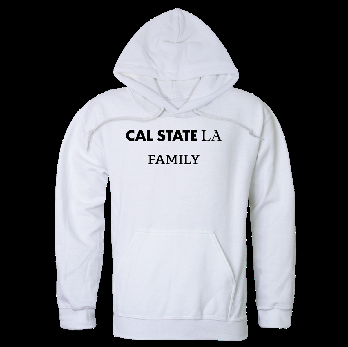 573-202-WHT-02 California State University, Los Angeles Golden Eagles Family Hoodie, White - Medium -  W Republic