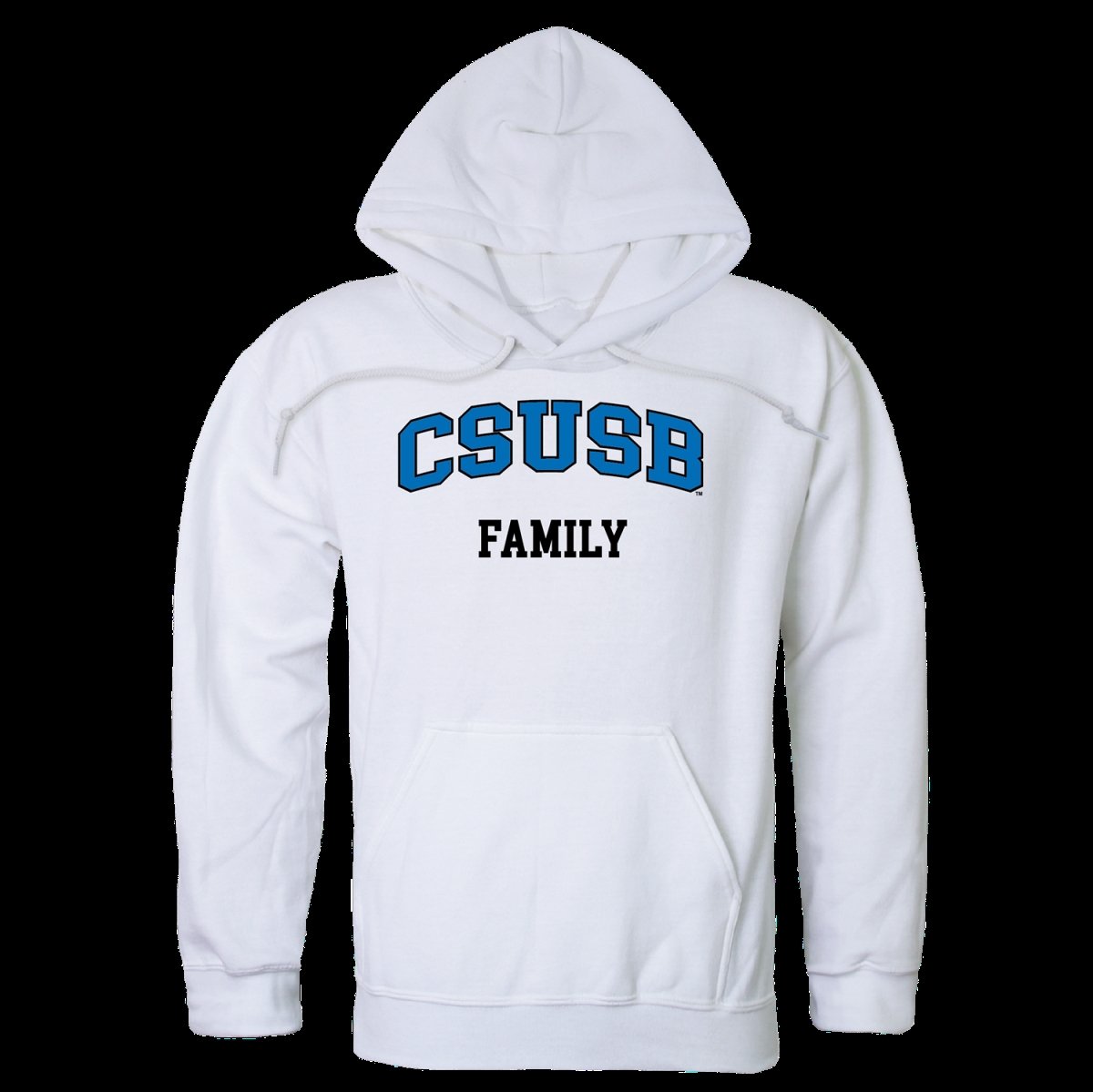 573-207-WHT-01 California State University, San Bernardino Coyotes Family Hoodie, White - Small -  W Republic