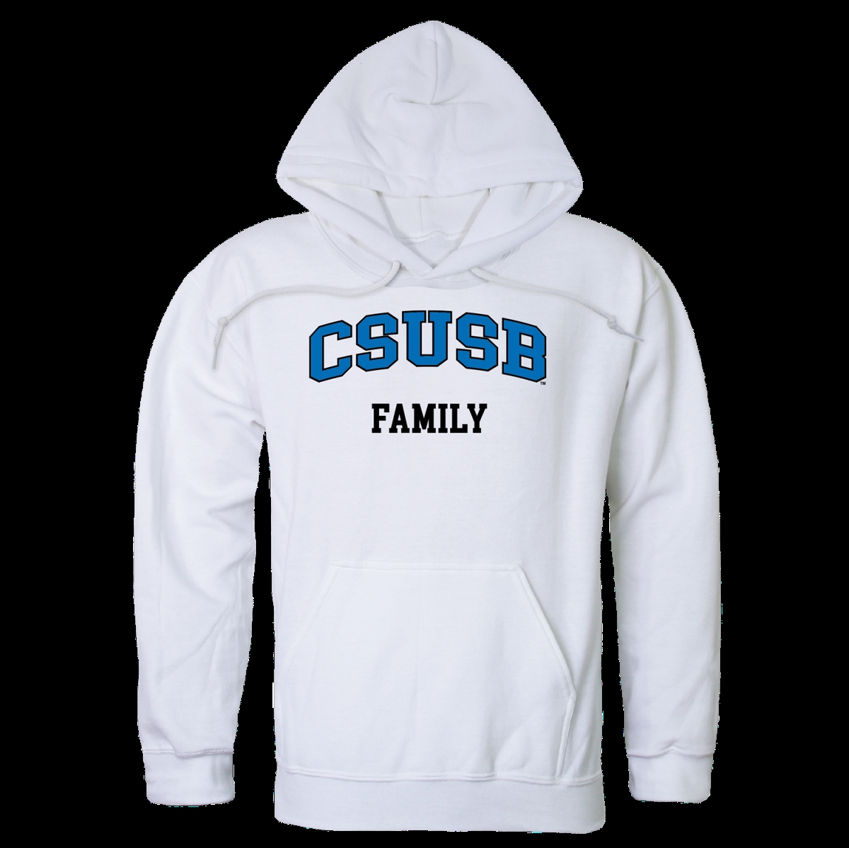 573-207-WHT-02 California State University, San Bernardino Coyotes Family Hoodie, White - Medium -  W Republic