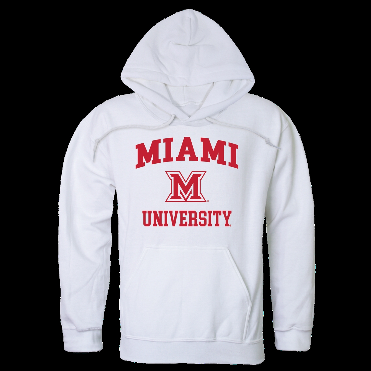 Miami University RedHawks Campus Hoodie Sweatshirt Black 