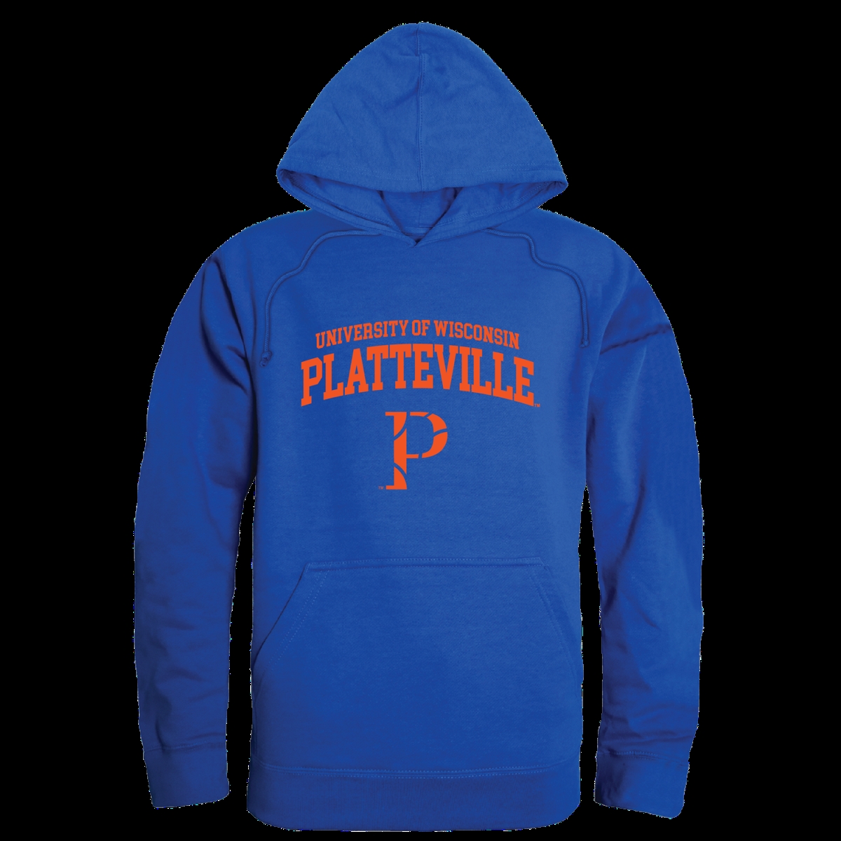 569-410-RYL-02 University of Wisconsin-Platteville Pioneers Seal Hoodie, Royal - Medium -  W Republic