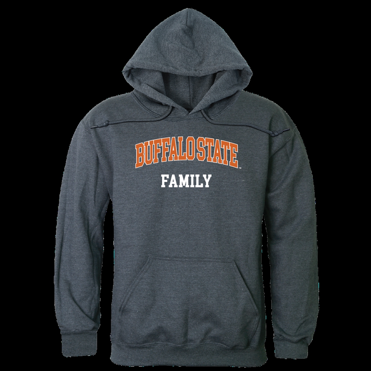 573-107-HCH-05 Buffalo State University Bengals Family Hoodie, Heather Charcoal - 2XL -  W Republic