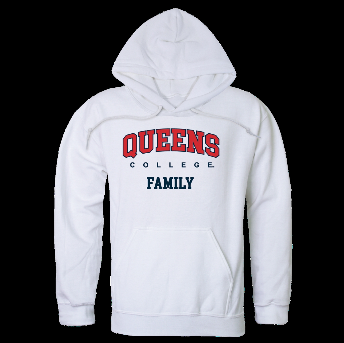 573-364-WHT-01 Queens College, City University of New York Knights Family Hoodie, White - Small -  W Republic