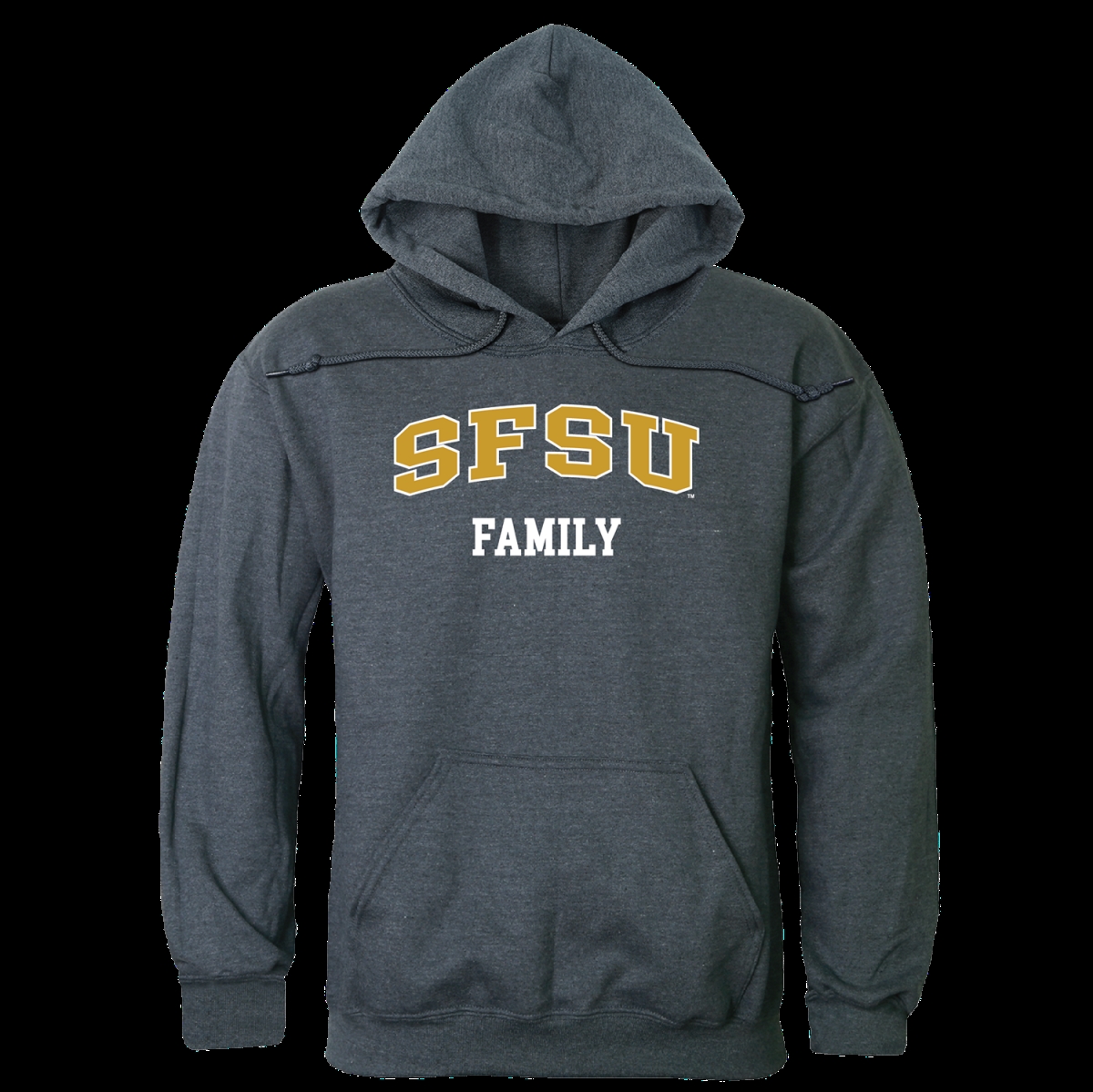 573-376-HCH-05 San Francisco State University Gators Family Hoodie, Heather Charcoal - 2XL -  W Republic