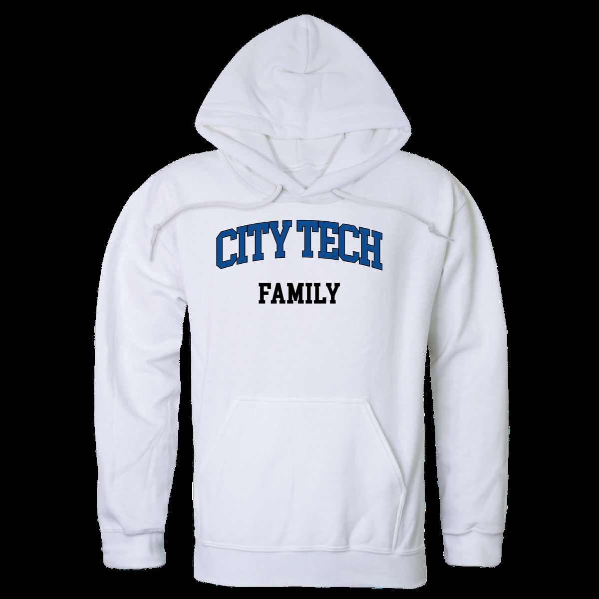 573-664-WHT-01 New York City College of Technology Yellow Jackets Family Hoodie, White - Small -  W Republic