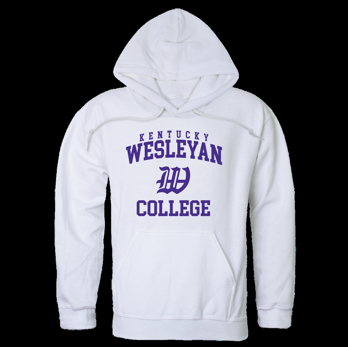 569-659-WHT-04 Kentucky Wesleyan College Panthers Seal Hoodie, White - Extra Large -  W Republic