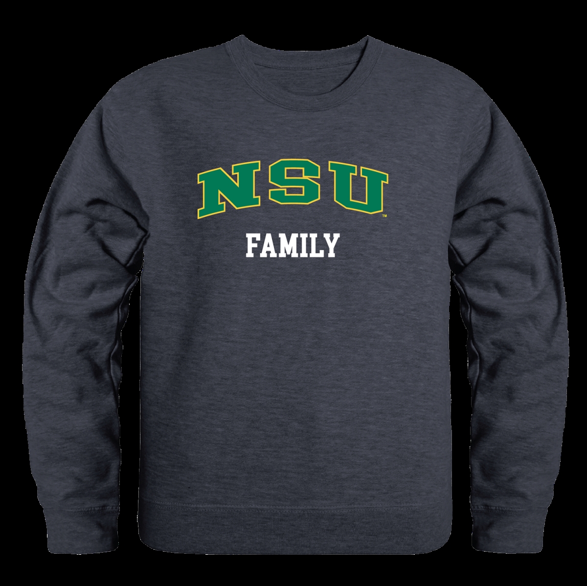 572-350-HCH-02 Norfolk State University Spartans Family Crewneck Sweatshirt, Heather Charcoal - Medium -  W Republic