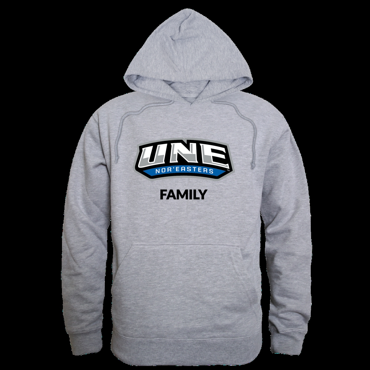 University of New England NorEasters Family Hoodie, Heather Grey - Small -  FinalFan, FI4037316