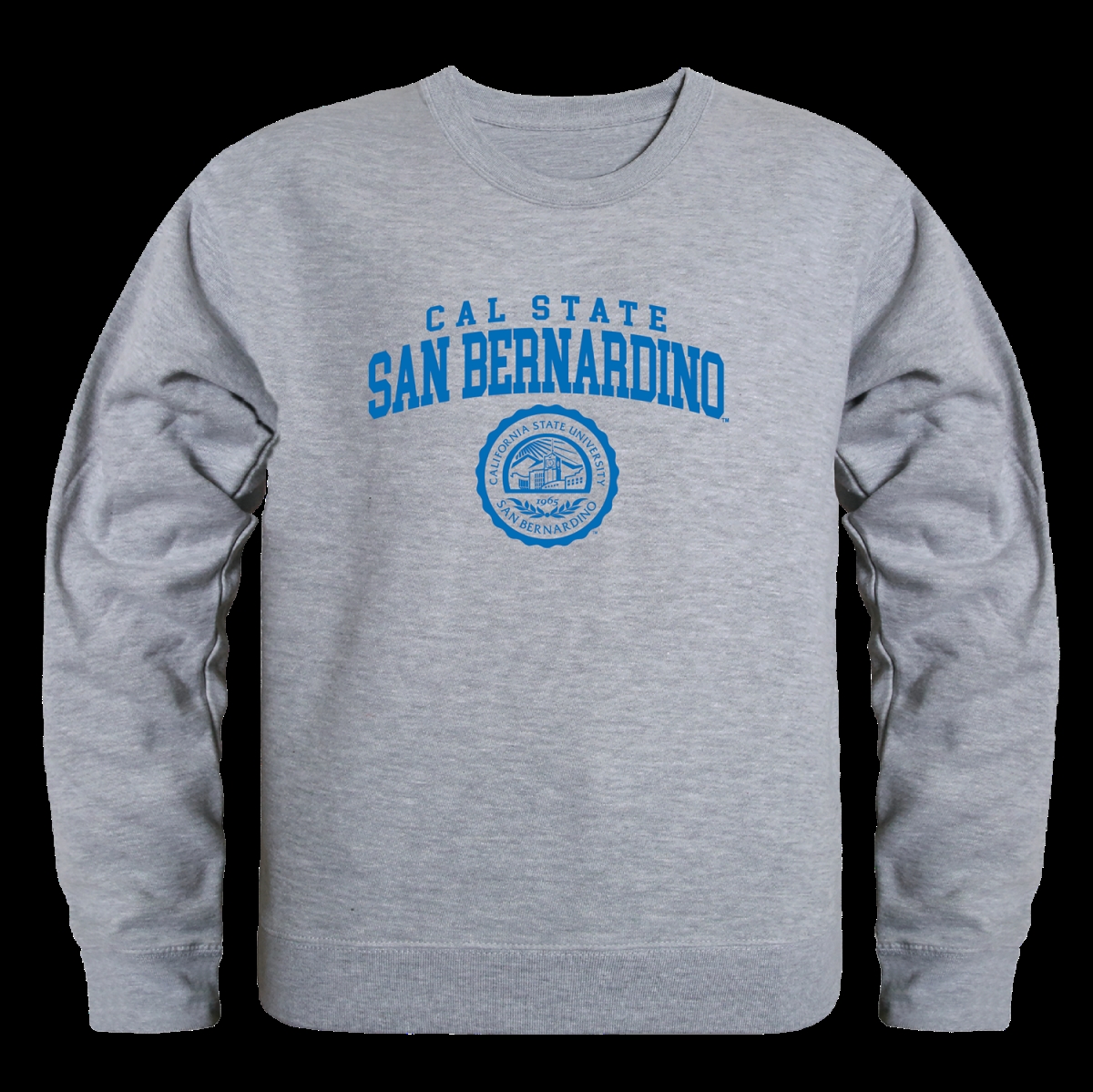 California State University, San Bernardino Coyotes Seal Crewneck Sweatshirt, Heather Grey - Small -  FinalFan, FI4042224