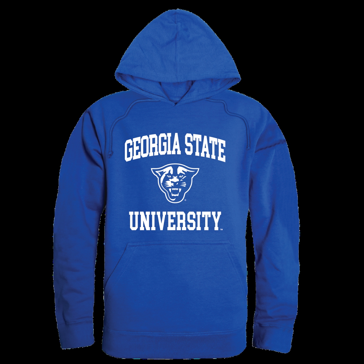 569-256-RYL-02 Georgia State University Panthers Seal Hoodie, Royal - Medium -  W Republic