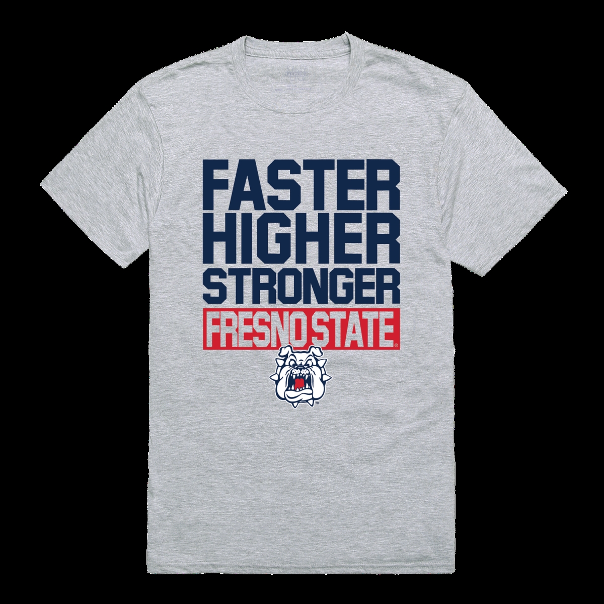530-169-HG2-02 California State University, Fresno Bulldogs Workout T-Shirt, Heather Grey - Medium -  W Republic