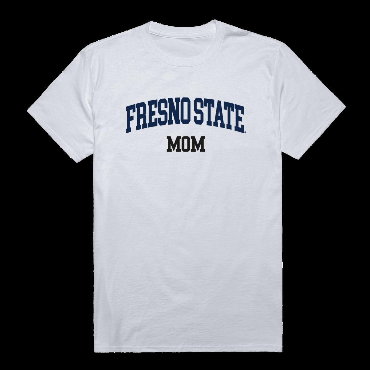 549-169-WT2-02 California State University, Fresno Bulldogs College Mom T-Shirt, White - Medium -  W Republic