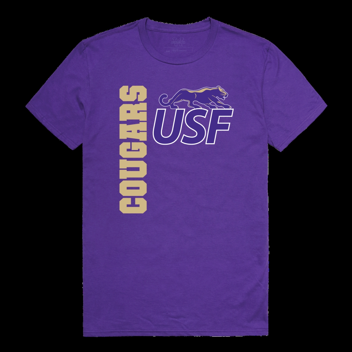 515-380-PUR-02 University of Sioux Falls Cougars Ghost College T-Shirt, Purple - Medium -  W Republic
