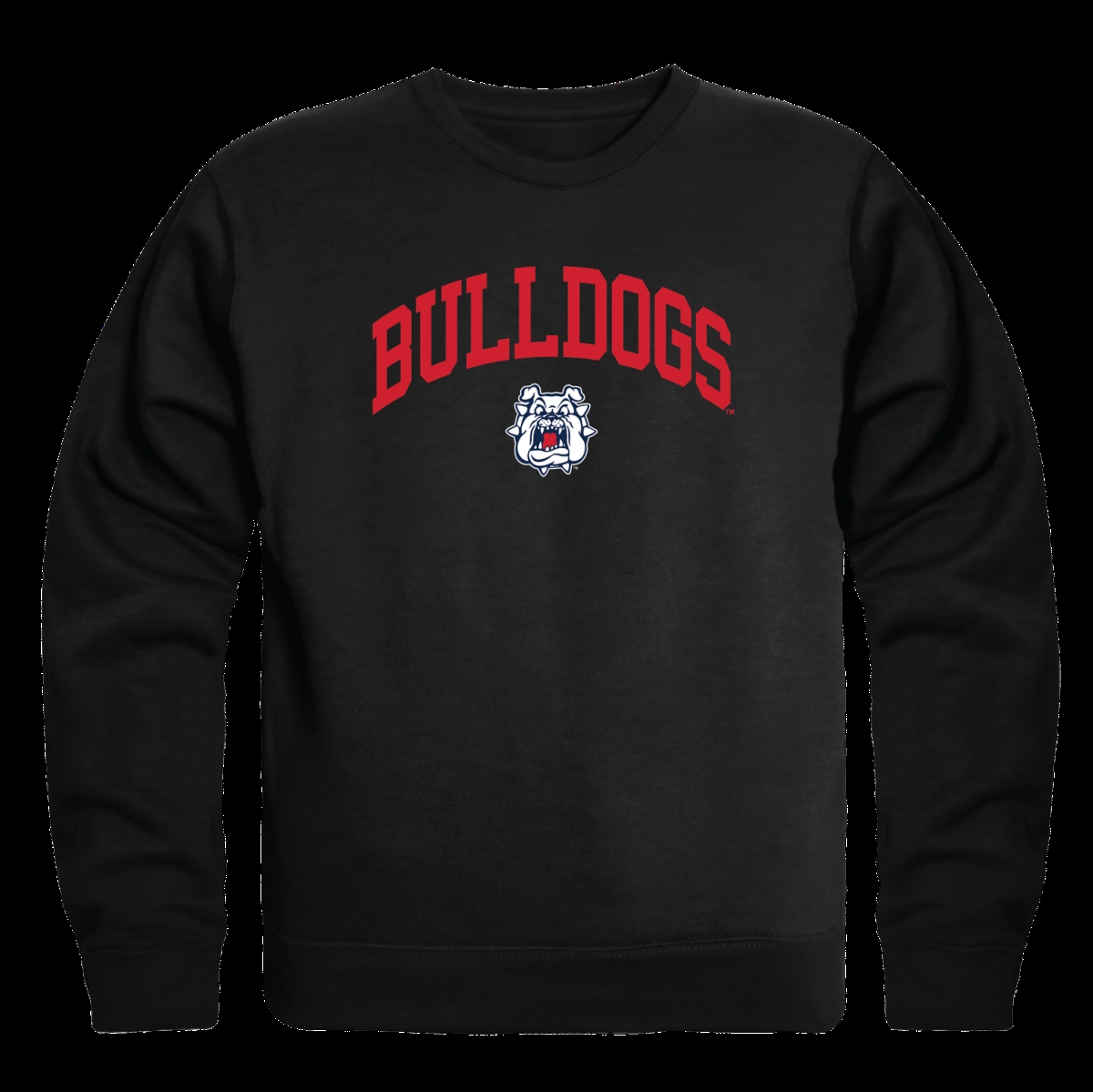 541-169-BK2-02 California State University, Fresno Bulldogs Campus Crewneck Sweatshirt, Black - Medium -  W Republic
