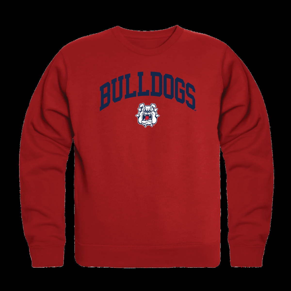 541-169-RD2-02 California State University, Fresno Bulldogs Campus Crewneck Sweatshirt, Red - Medium -  W Republic