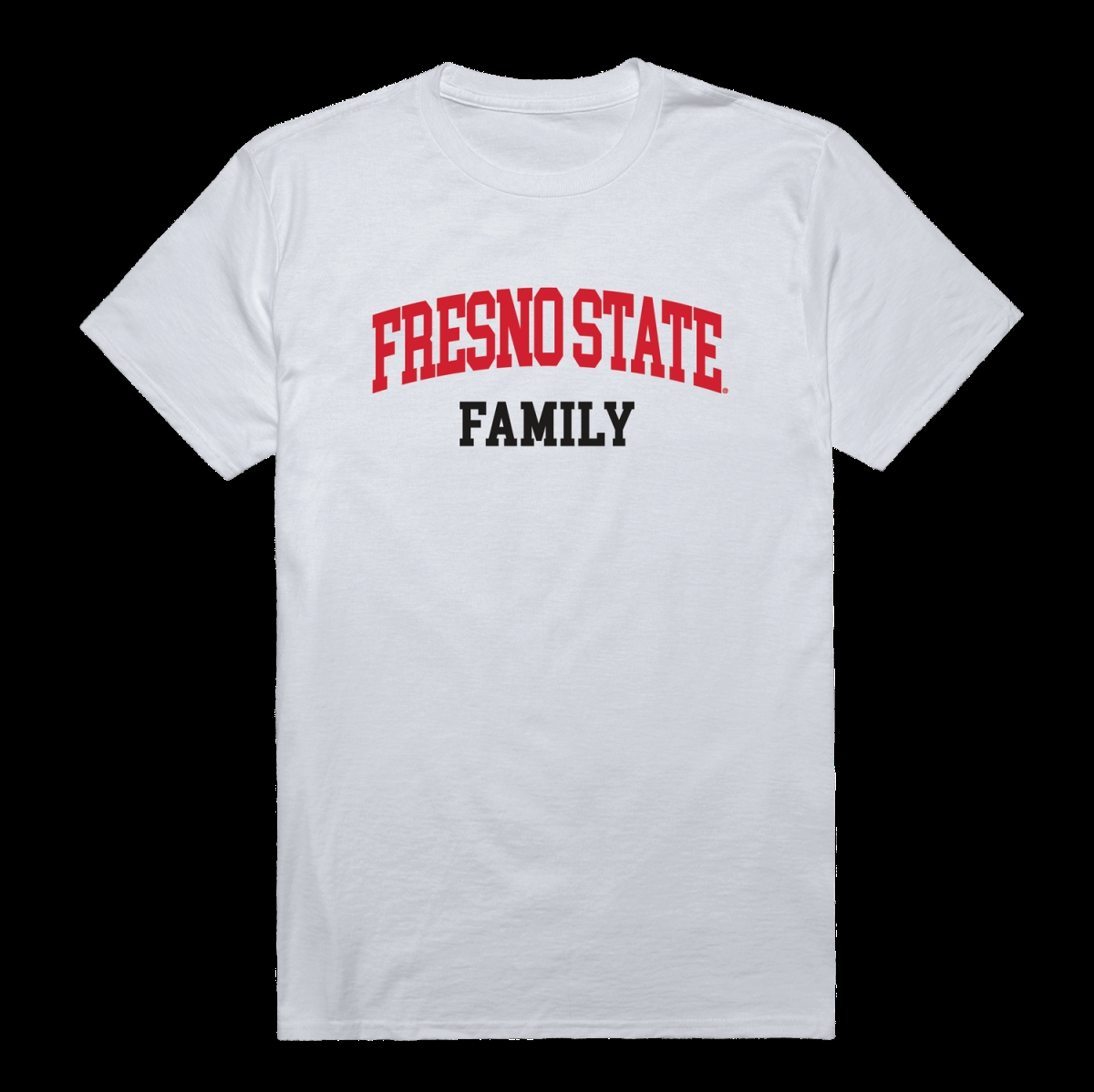 571-169-WHT-02 California State University, Fresno Bulldogs Family T-Shirt, White - Medium -  W Republic