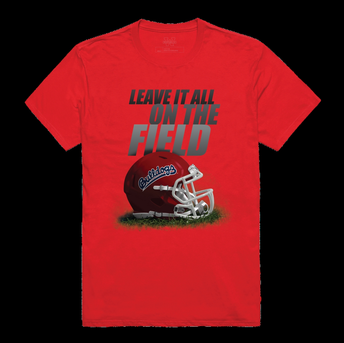 524-169-RED-02 California State University, Fresno Bulldogs Gridiron T-Shirt, Red - Medium -  W Republic