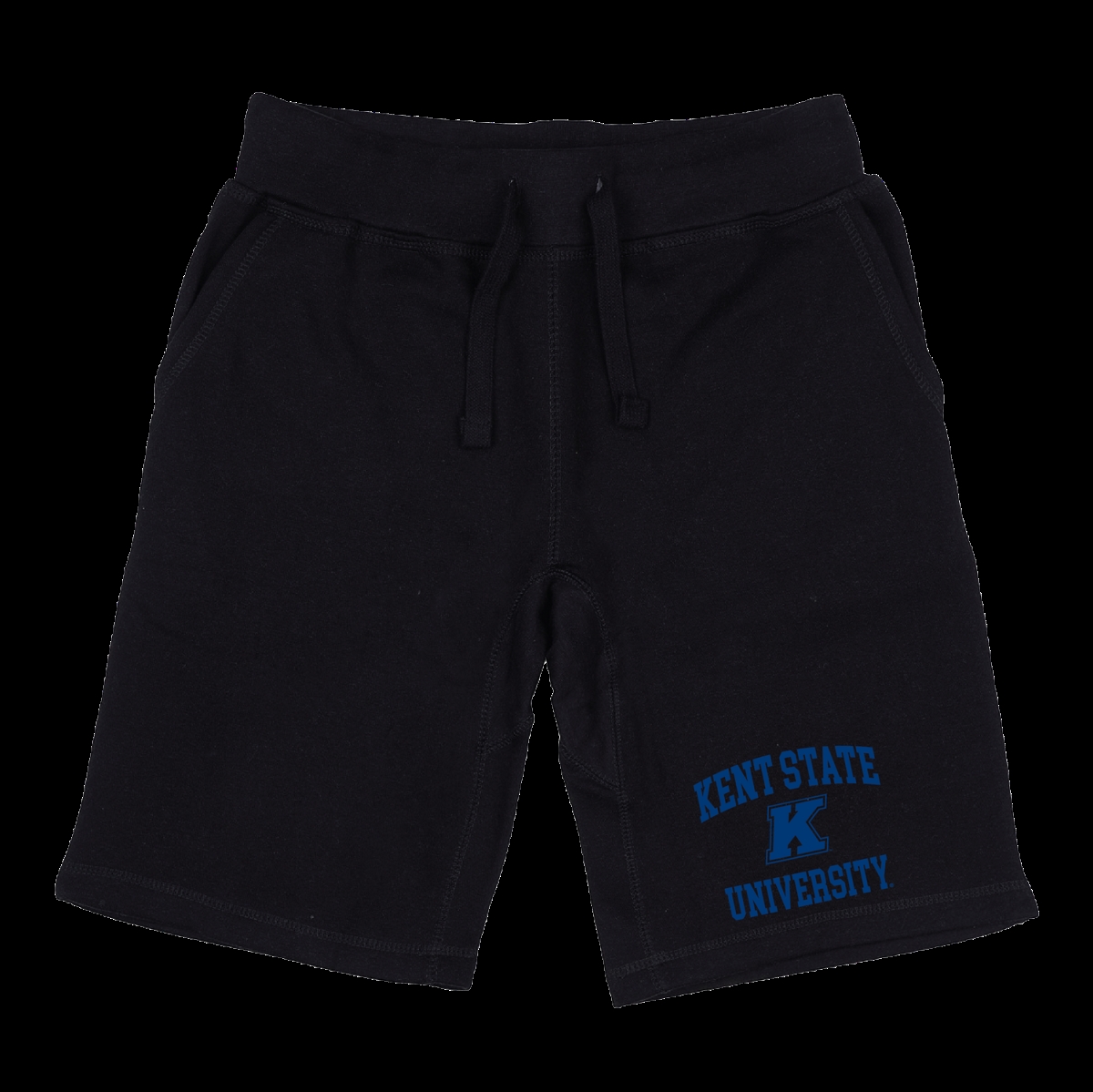 570-128-BLK-01 Kent State University The Golden Eagles Seal Shorts, Black - Small -  W Republic