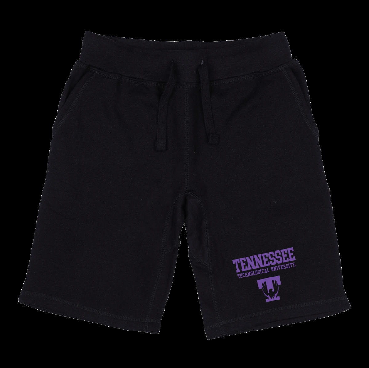 570-391-BLK-01 Tennessee Technological University Golden Eagles Seal Shorts, Black - Small -  W Republic