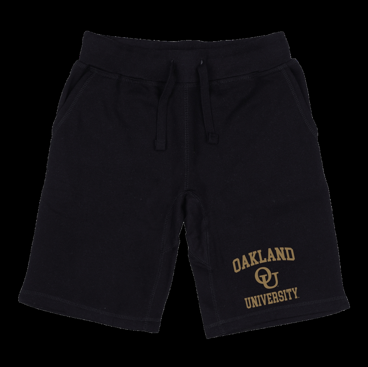 570-359-BLK-01 Oakland University Golden Grizzlies Seal Shorts, Black - Small -  W Republic