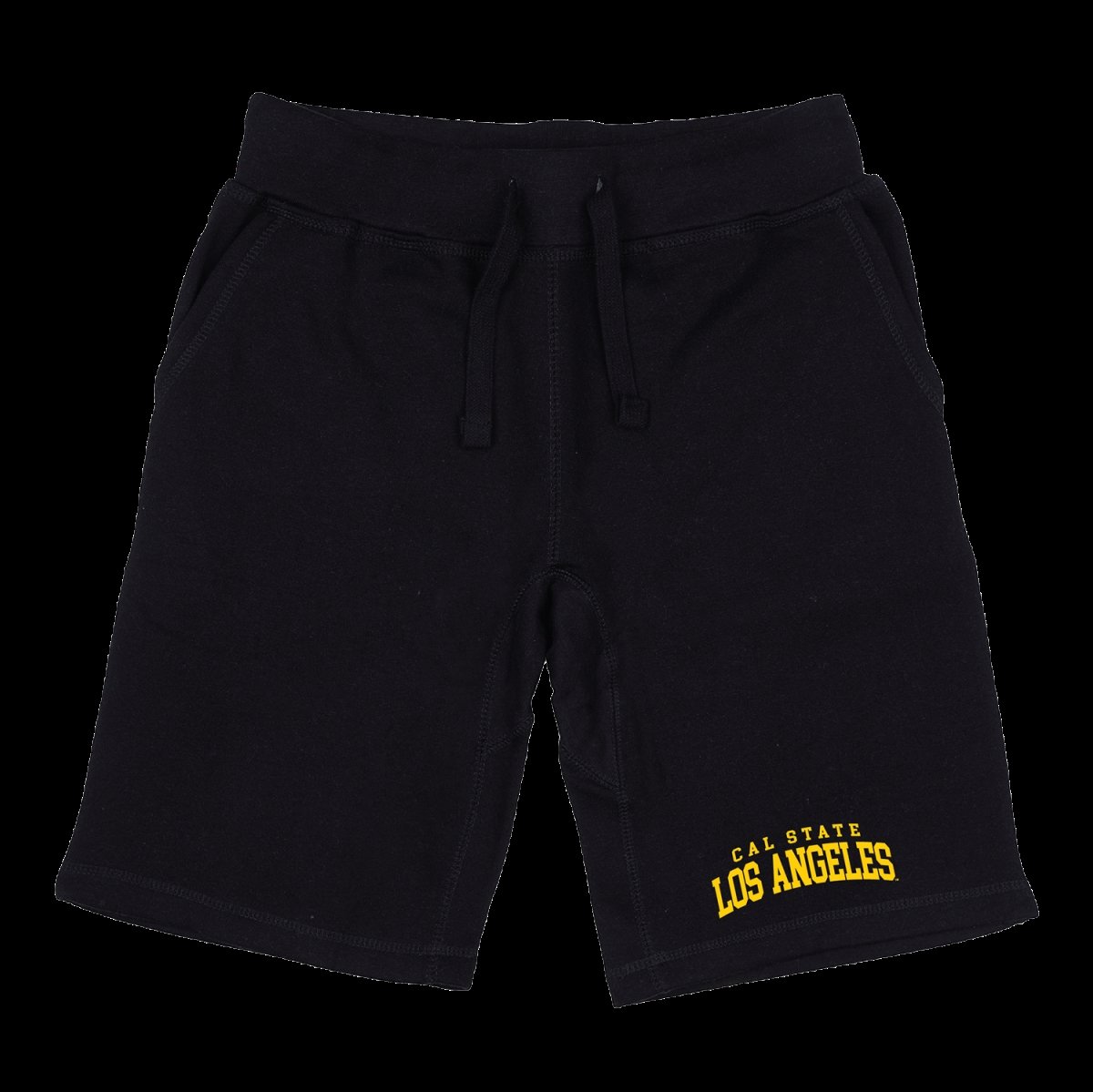 570-202-BLK-01 California State University, Los Angeles Golden Eagles Seal Shorts, Black - Small -  W Republic