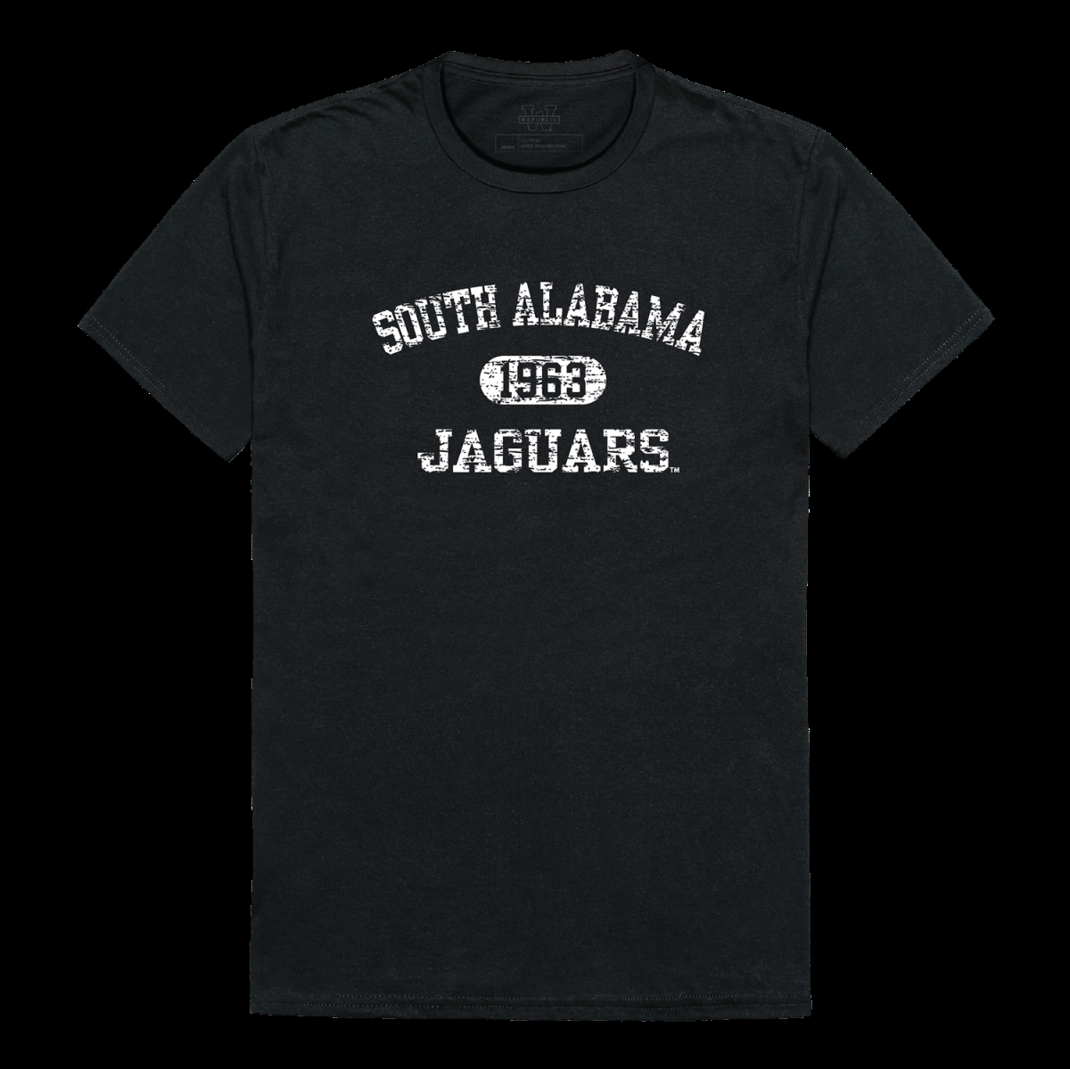 University of South Alabama Jaguars Distressed Arch College T-Shirt, Black - Medium -  FinalFan, FI4230298