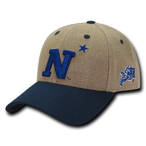 W Republic Apparel Structured Jute Cap, USNA, Navy, One Size
