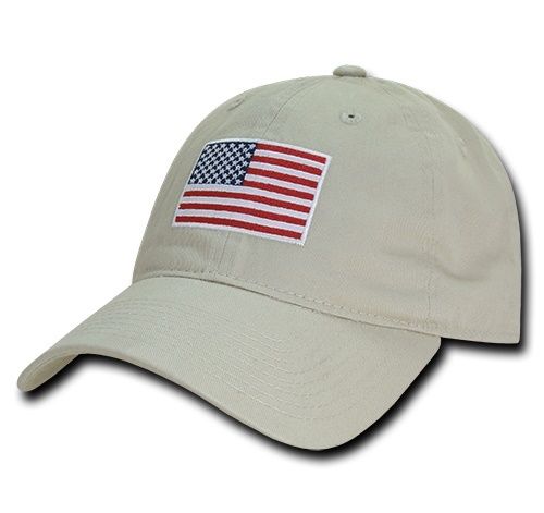 Picture of W Republic Products US1005-USA-STN Relaxed Cotton Caps USA&#44; Stone