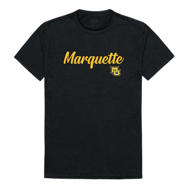554-130-BLK-05 Marquette University Script T-Shirt, Black - 2XL -  W Republic