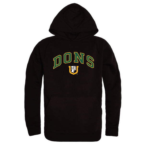 540-377-BLK-01 University of San Francisco Campus Hoodie, Black & White - Small -  W Republic