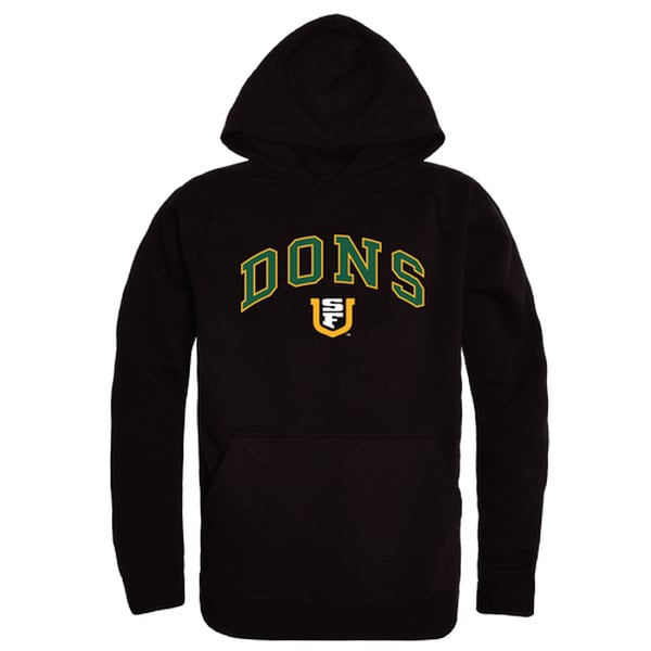 540-377-BLK-04 University of San Francisco Campus Hoodie, Black & White - Extra Large -  W Republic