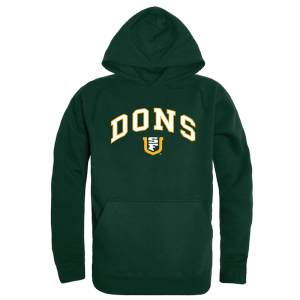 540-377-FOR-01 University of San Francisco Campus Hoodie, Forest Green & White - Small -  W Republic