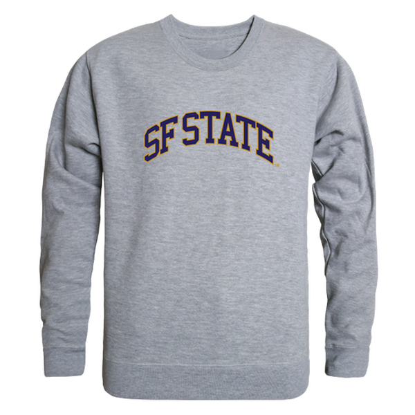 541-376-HGY-03 San Francisco State University Campus Crewneck T-Shirt, Heather Grey - Large -  W Republic