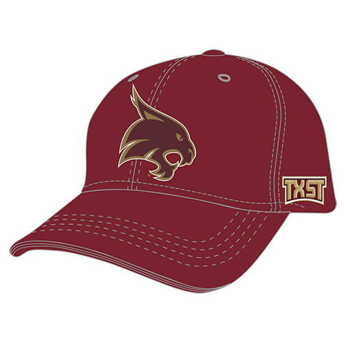 W Republic Apparel 1004-181-MAR Texas State Structured Acrylic Caps, Maroon