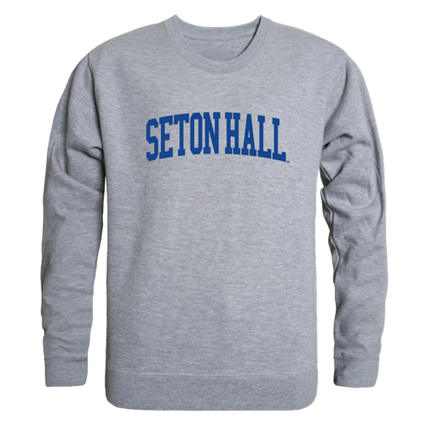 543-147-HGY-05 Seton Hall University Men GameDay Crewneck Sweatshirt, Heather Grey - 2XL -  W Republic