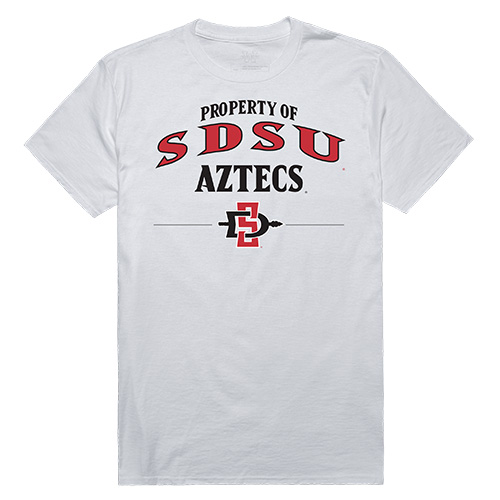 Apparel 517-177-N01-01 San Diego State University Property College Tee Shirt - White, Small -  W Republic