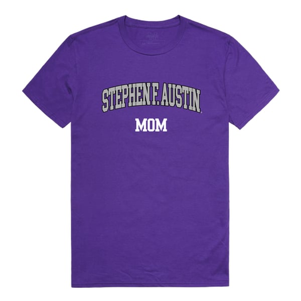 Stephen F. Austin State University College Mom T-Shirt, Purple - Small -  LogoLovers, LO4151692