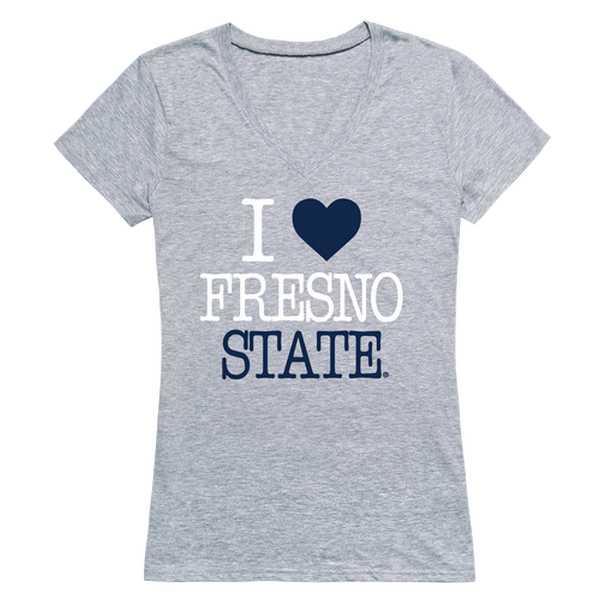 550-169-HGY-02 California State University, Fresno I Love Women T-Shirt, Heather Grey - Medium -  W Republic Products