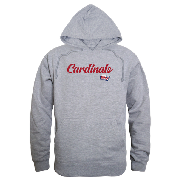 558-373-HGY-02 Saginaw Valley State University Script Hoodie, Heather Grey - Medium -  W Republic Products